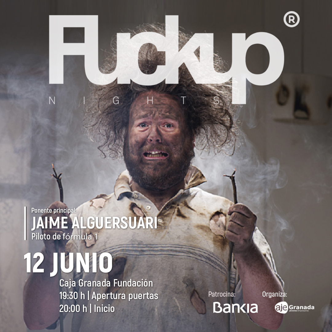 AJE Granada trae en exclusiva la II Edición de ‘Fuckup Nights’, con Jaime Alguersuari como ponente principal