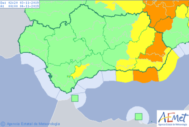 El norte, la costa y la Alpujarra, en aviso amarillo por viento