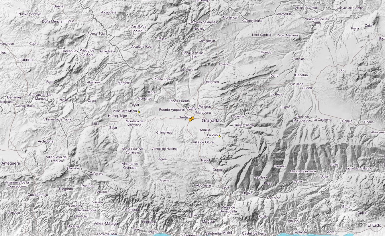 Registrado un terremoto de magnitud 2,6 con epicentro en Vegas del Genil