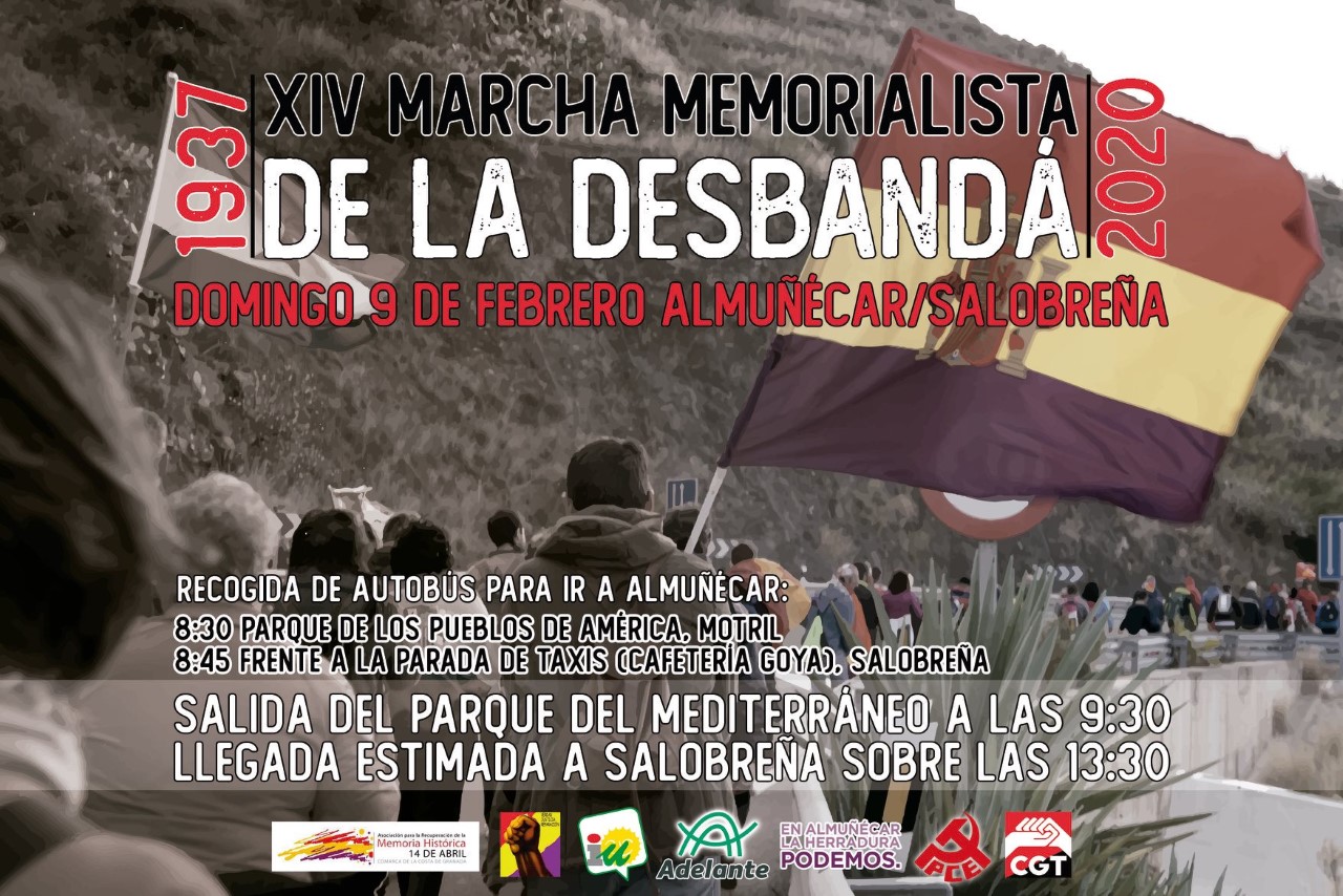 Los promotores de la XIV Marcha Memorialista de La Desbandá reivindican la necesidad de luchar contra el fascismo