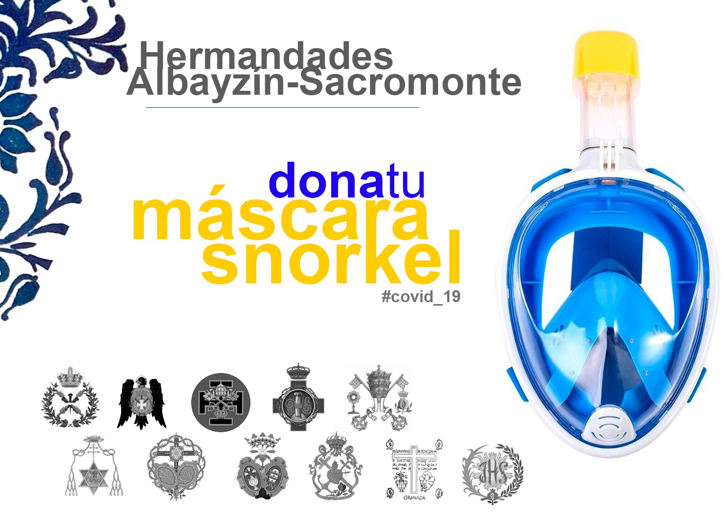 hermandades granadinas se suman a la campaña ‘Dona tu máscara de snorkel’ para combatir el coronavirus