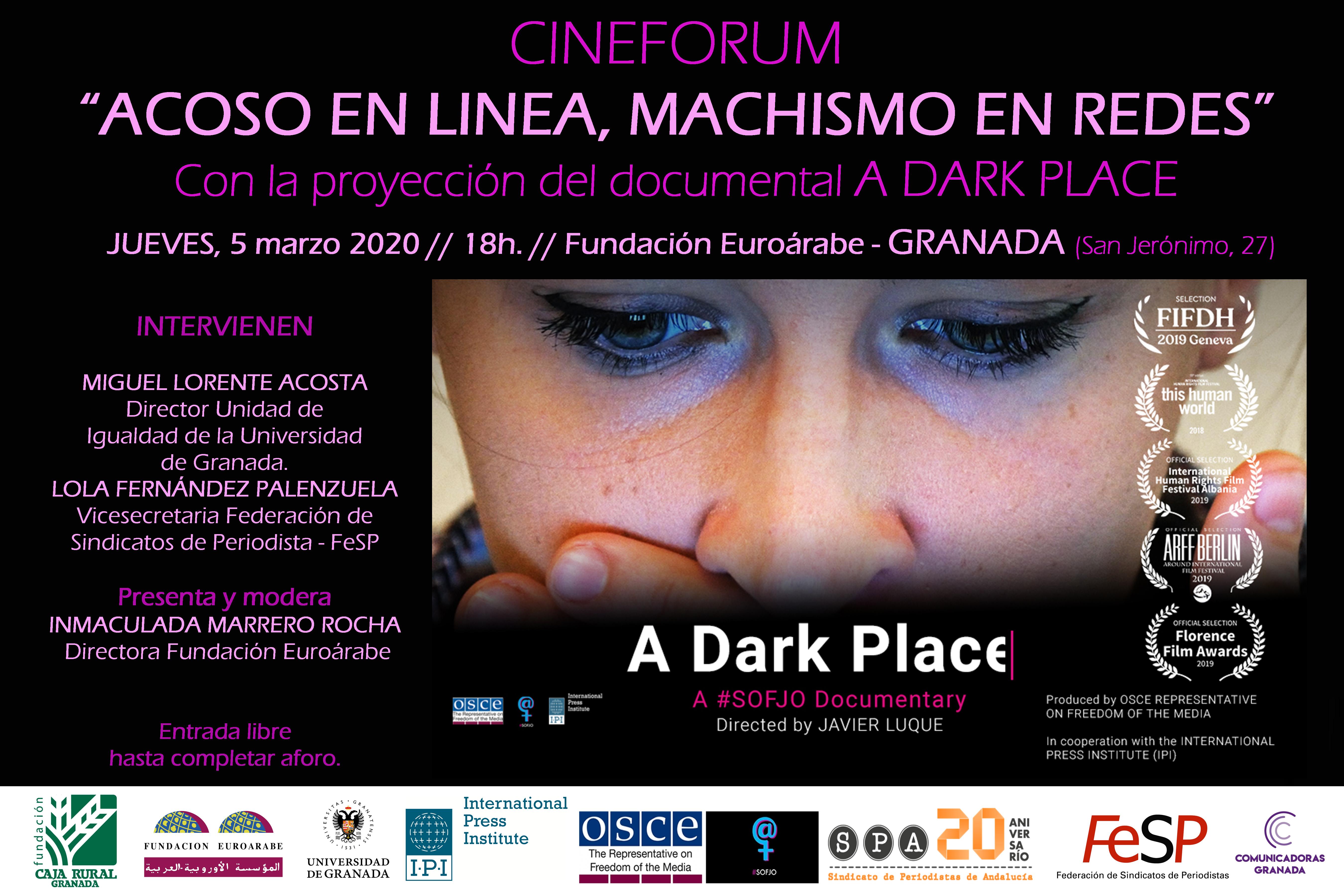 Cinefórum con el documental «A DARK PLACE» sobre acoso en línea a mujeres periodistas