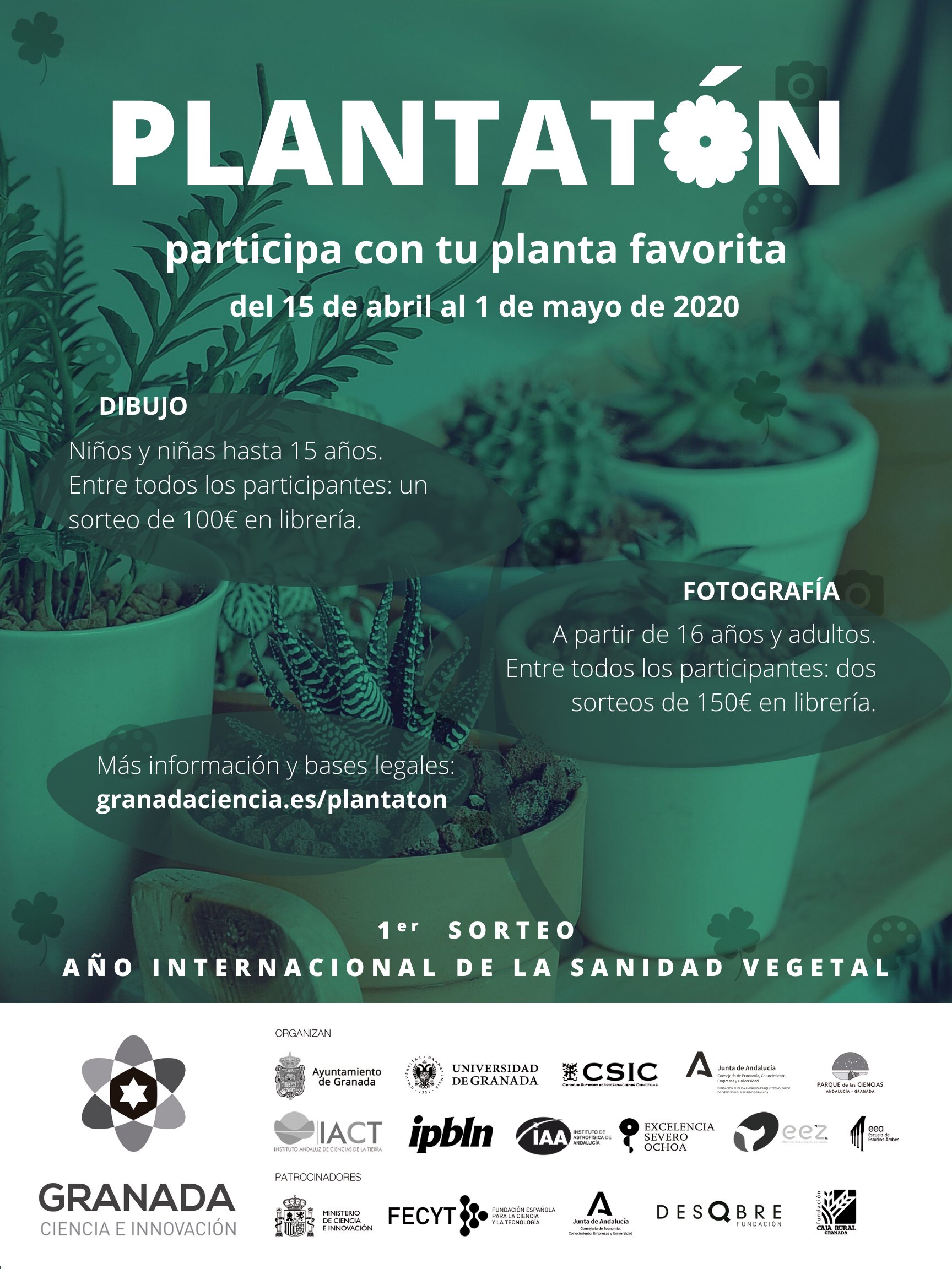 El proyecto Granada Ciudad de la Ciencia crea “Plantatón”, un concurso on-line de fotografía y dibujo sobre plantas para alegrar la cuarentena