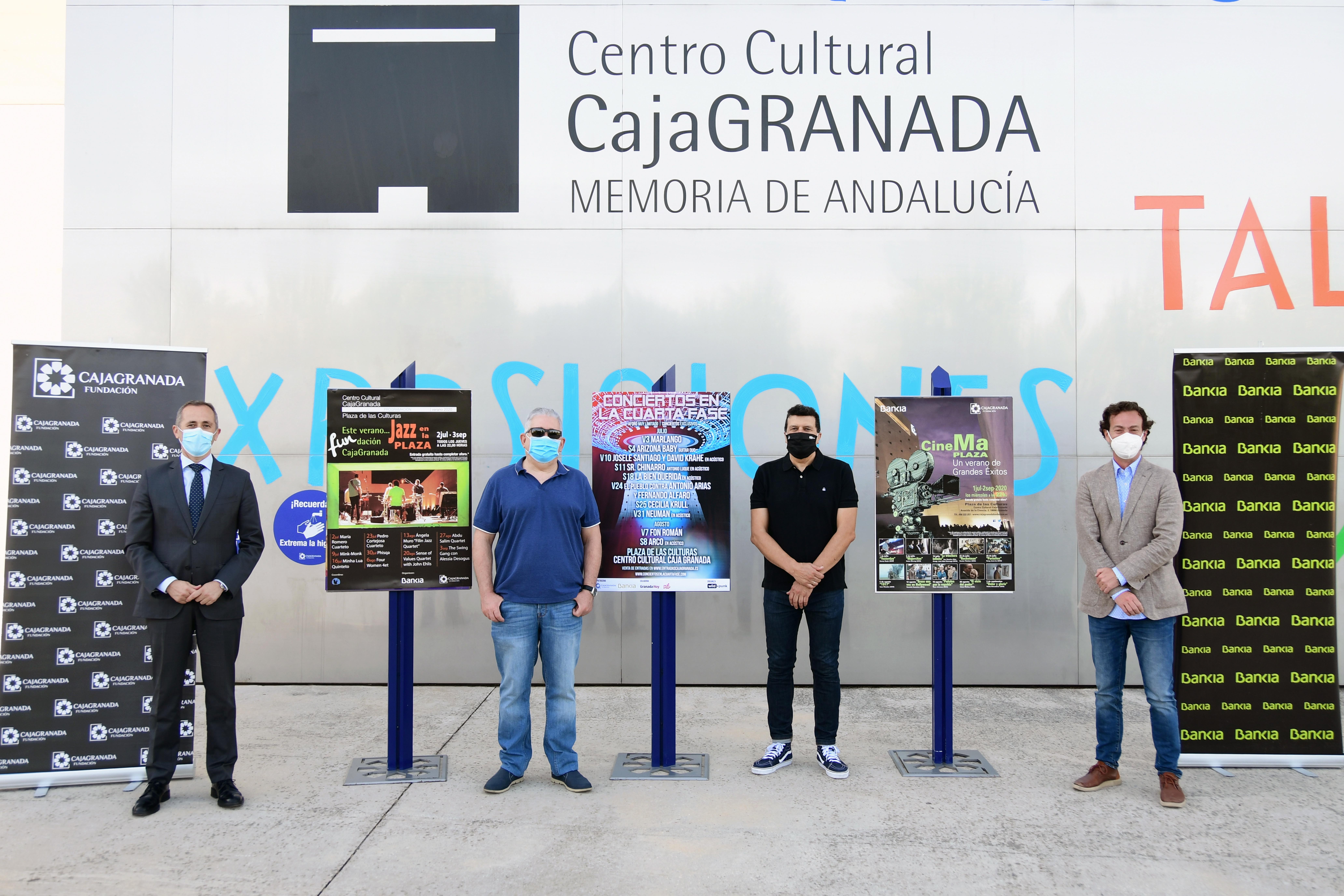 Cuatro ciclos semanales combinarán jazz, cine y pop rock en la Plaza de las Culturas del centro CajaGranada