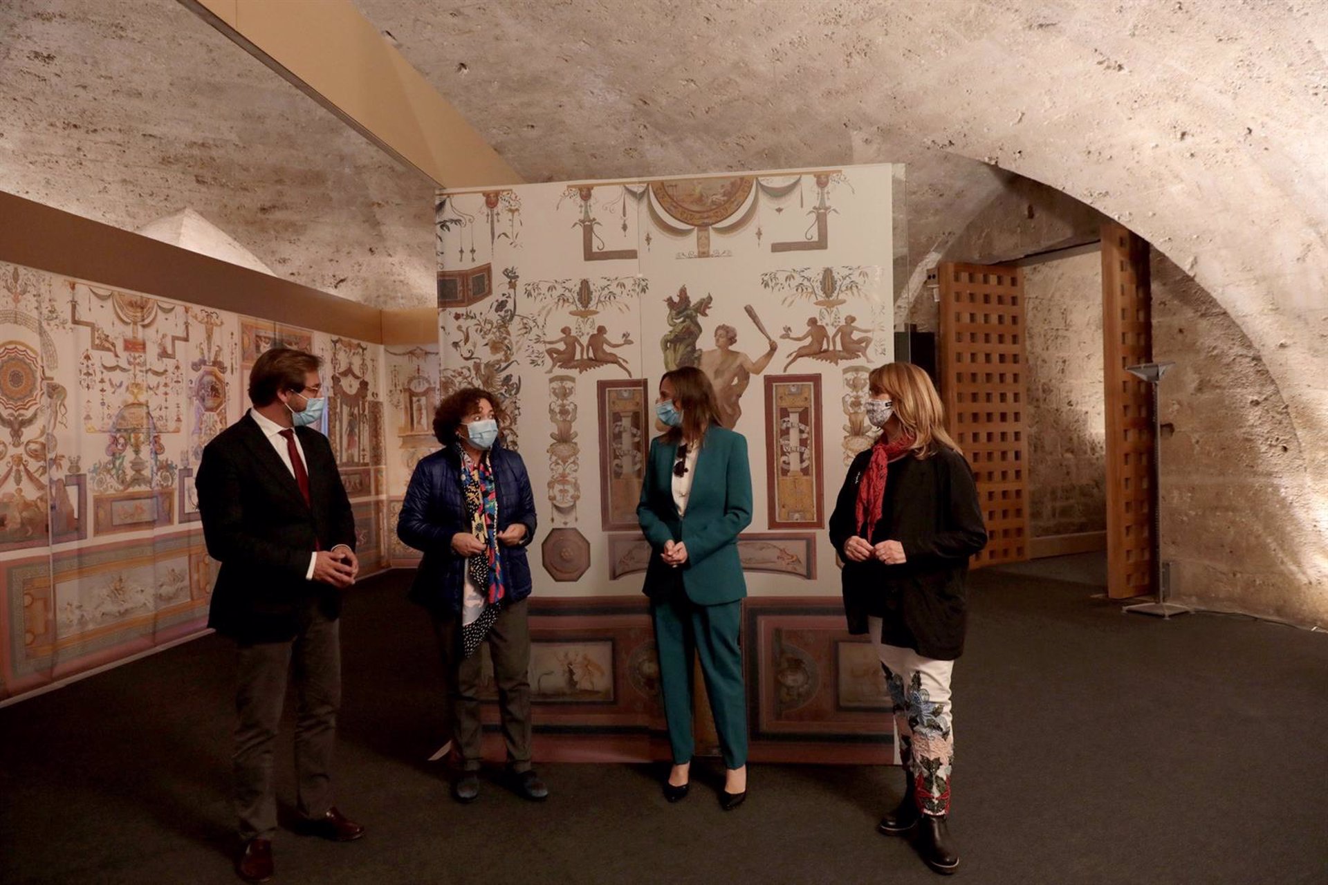 Una exposición profundiza en las pinturas murales de las Habitaciones del Emperador de la Alhambra
