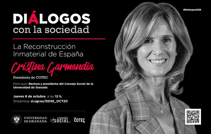 Cristina Garmendia participa en el ciclo “Diálogos con la Sociedad” del Consejo Social de la UGR