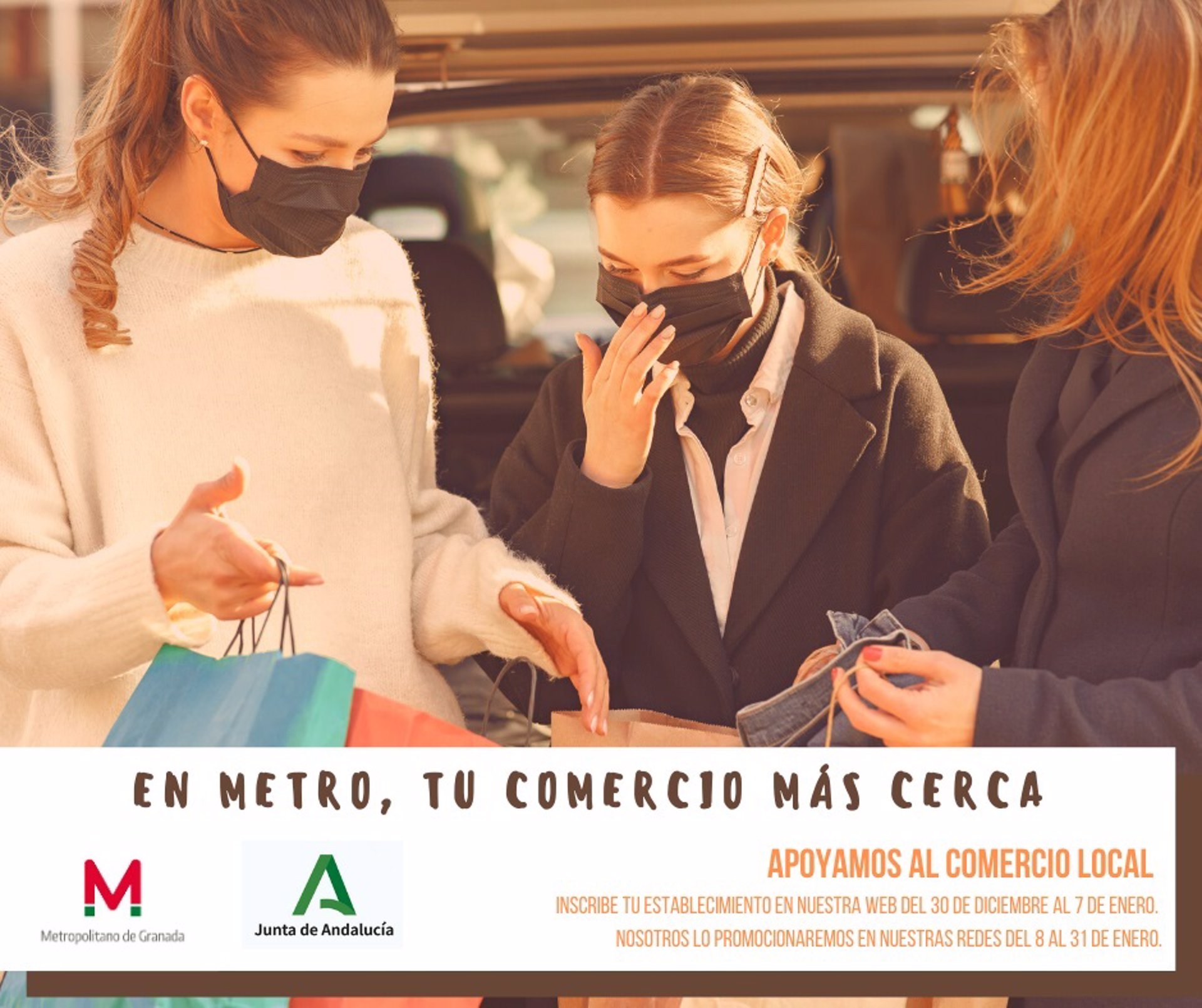 Campaña publicitaria de Metro Granada para la promoción del comercio local