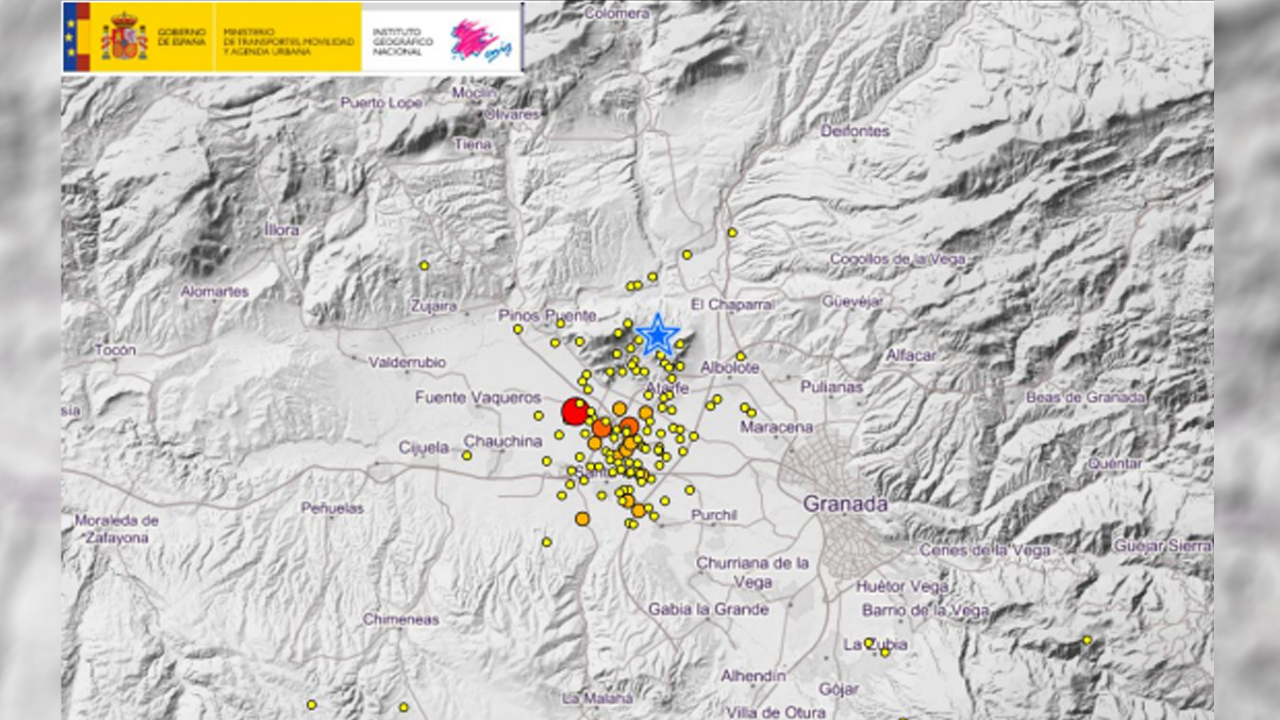 Registrado un terremoto de magnitud 3,3 con epicentro en Santa Fe tras varias réplicas