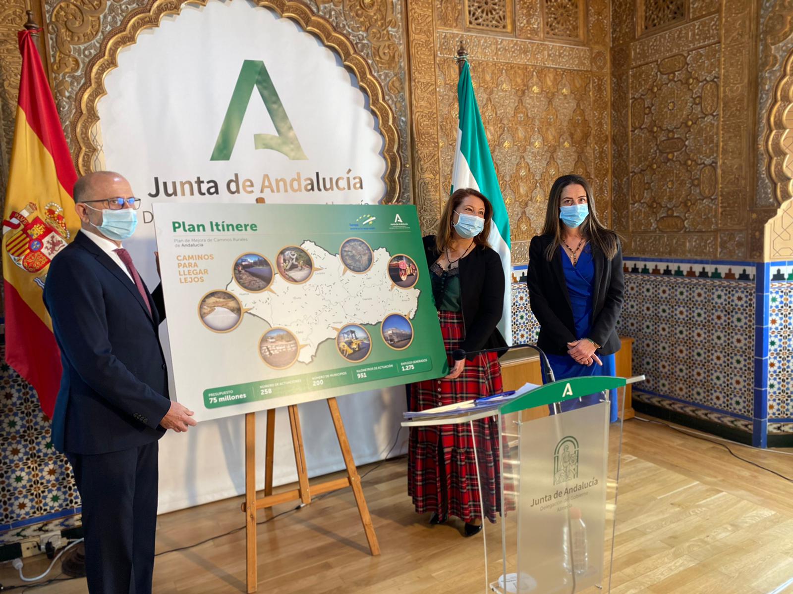 La Junta invierte 75 millones en caminos rurales de 200 municipios de toda Andalucía