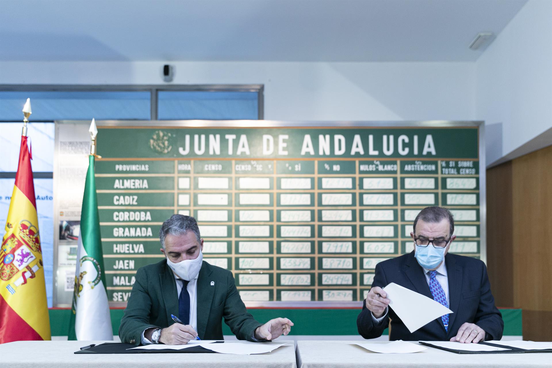 La Junta firma con Rodríguez de la Borbolla un convenio para finalizar la digitalización del archivo del expresidente