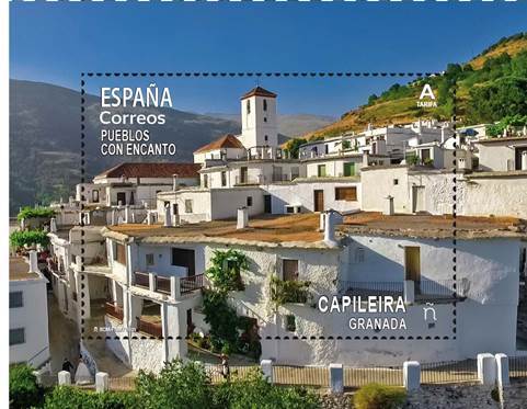 Capileira,  primer pueblo de Andalucía en la serie filatélica de Correos dedicada a «Pueblos con encanto»