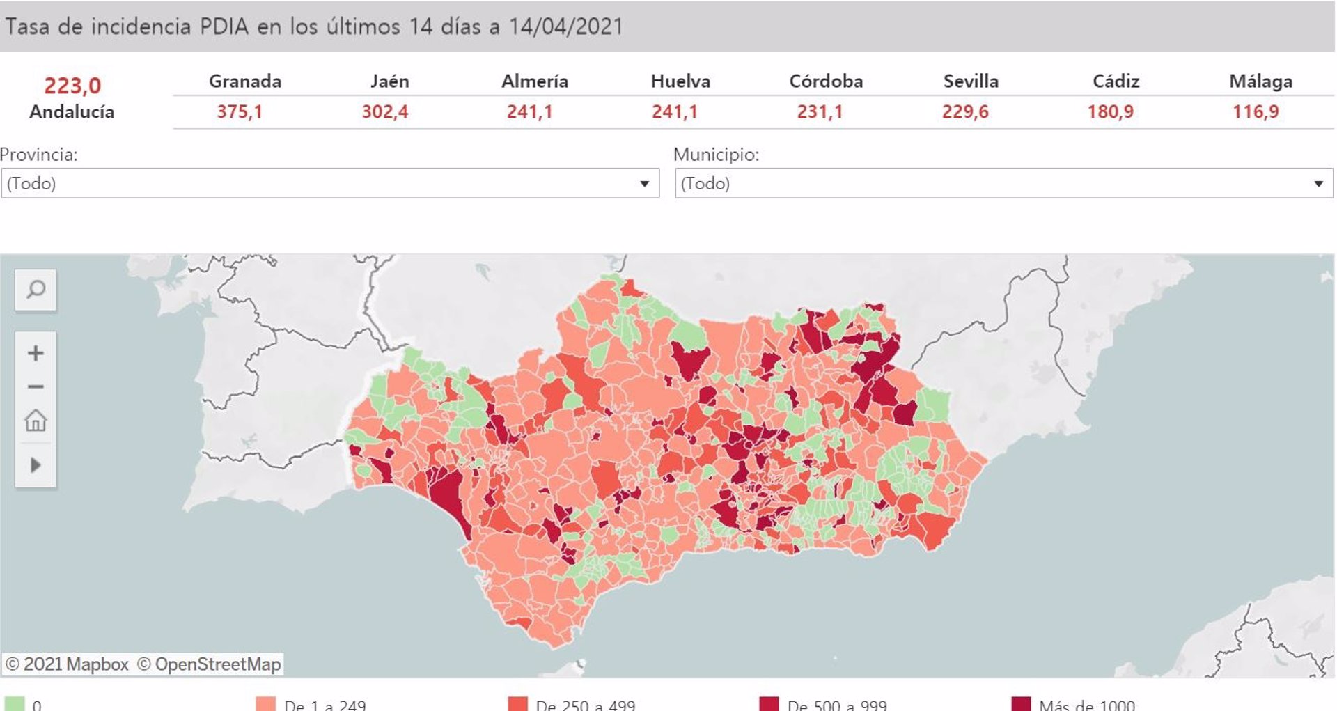 29 localidades de Granada presentan datos para limitar la movilidad a 24 horas de anunciar las restricciones