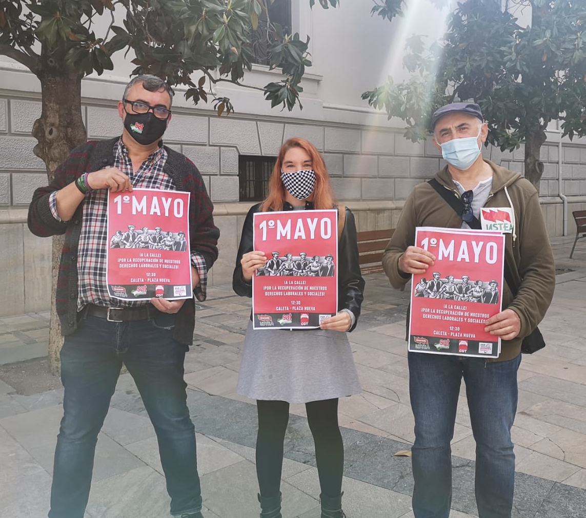 Los sindicatos CGT, SAT y USTEA vuelven a convocar a los granadinos a las calles el 1º de Mayo