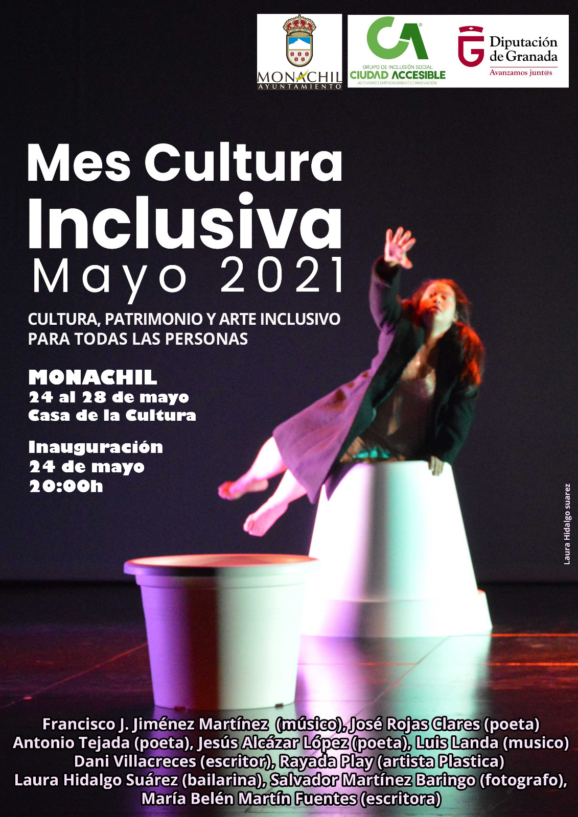 Monachil acoge la segunda parada de la exposición itinerante de los artistas con discapacidad que recorre Granada