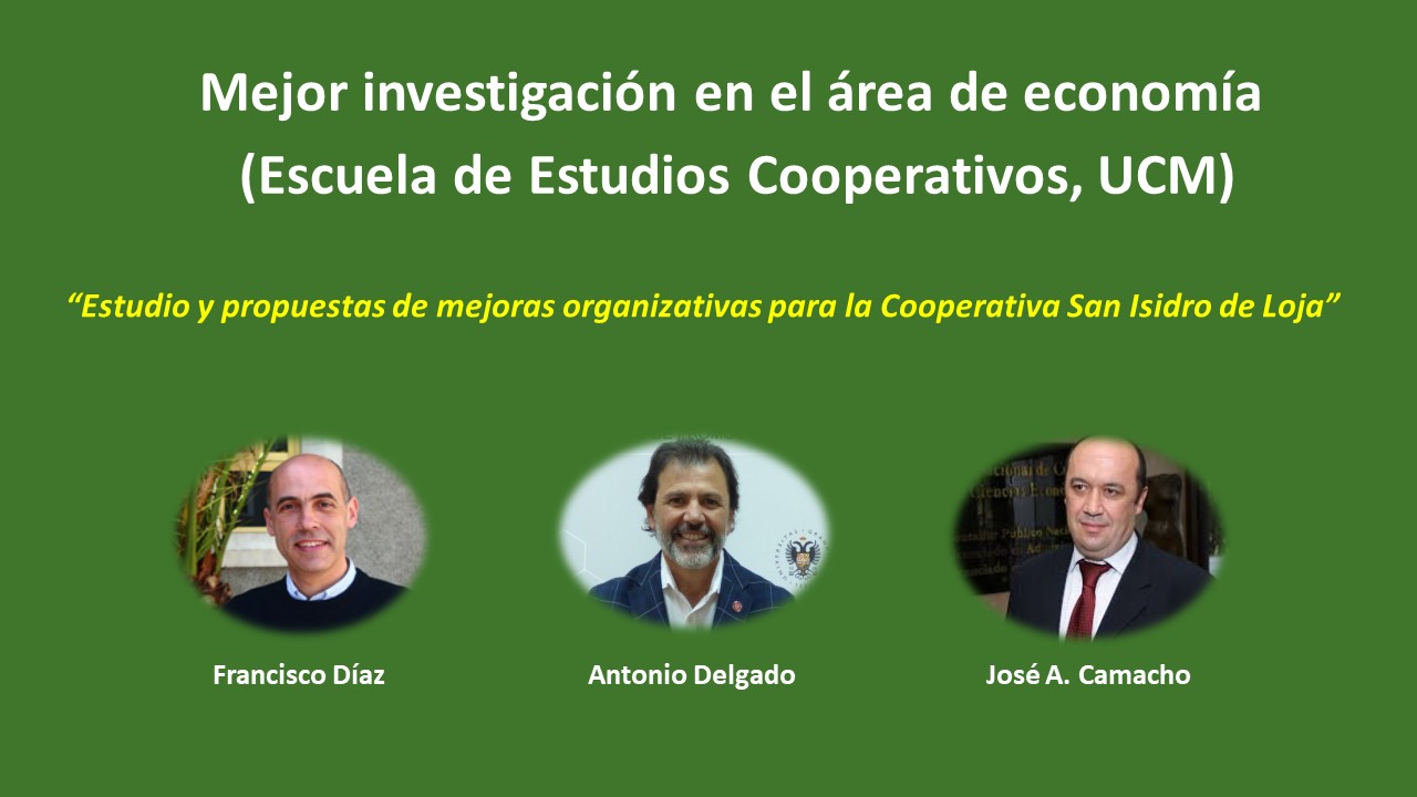 Tres profesores de la Universidad de Granada premiados por su estudio de la Cooperativa San Isidro de Loja