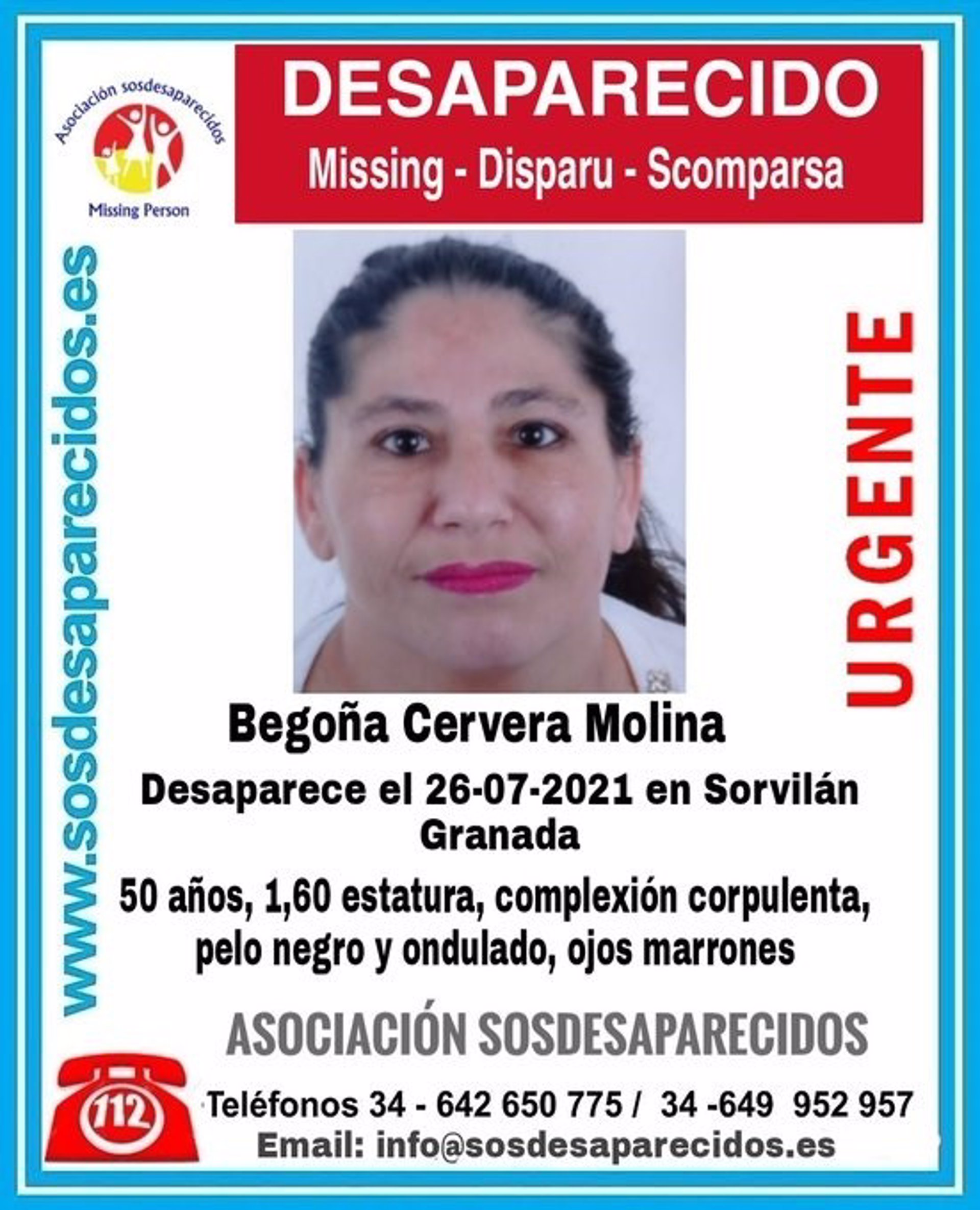 Buscan por tierra, mar y aire a la mujer de Sorvilán desaparecida desde finales de julio
