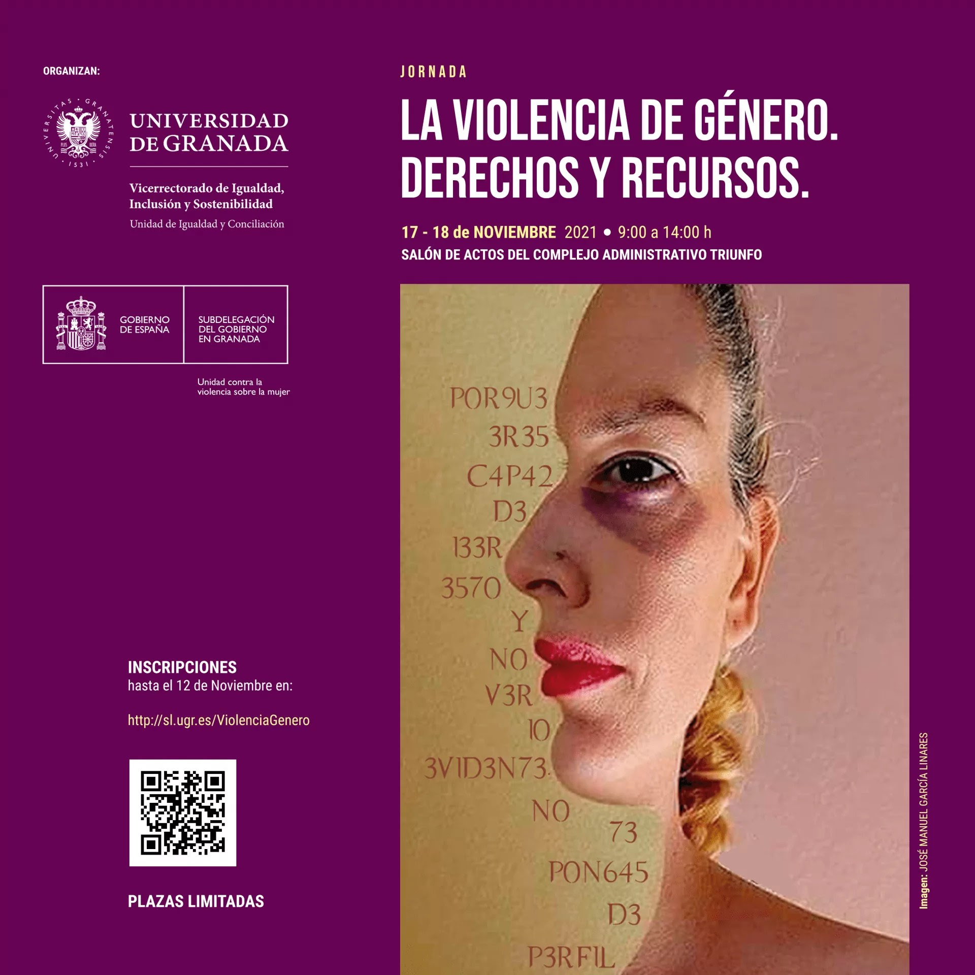 Jornada: “La violencia de género. Derechos y recursos” organizada por la UGR y la Subdelegación del Gobierno