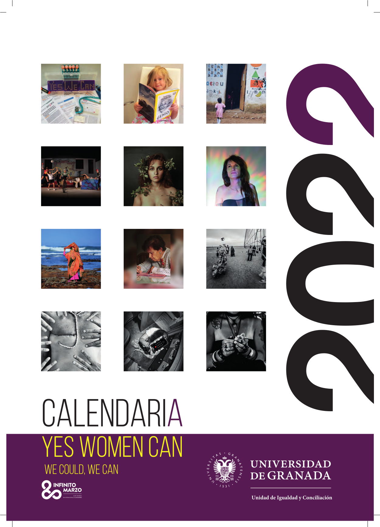 «CalendariA 2022», doce imágenes reivindican la Igualdad para el nuevo año en la UGR
