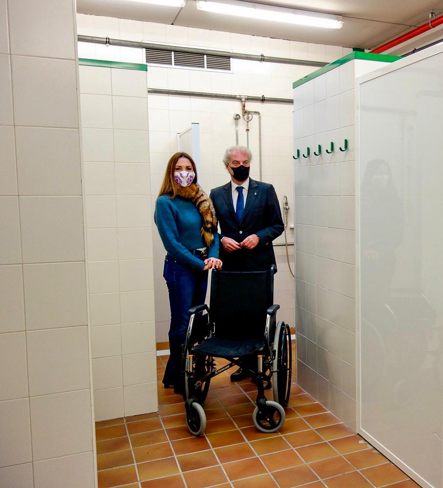 Habilitan vestuarios para discapacitados en el complejo deportivo Núñez Blanca