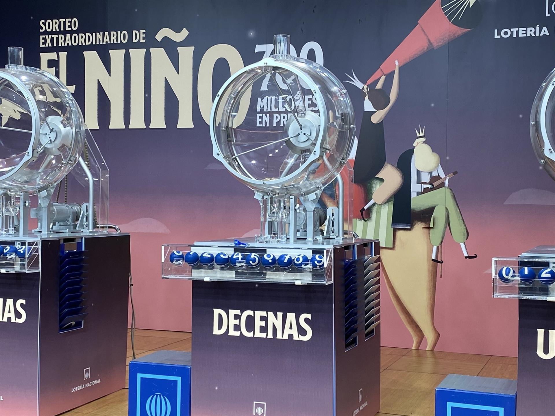 El segundo premio del sorteo de El Niño llega a todas provincias andaluzas y el tercero a Cádiz, Córdoba y Málaga