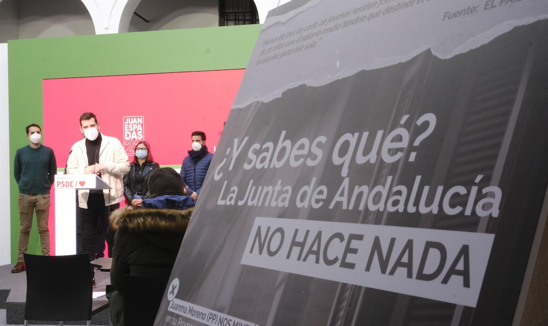 PSOE-A exige «celeridad» a Moreno para aplicar el bono joven al alquiler «sin cortapisas» en Andalucía