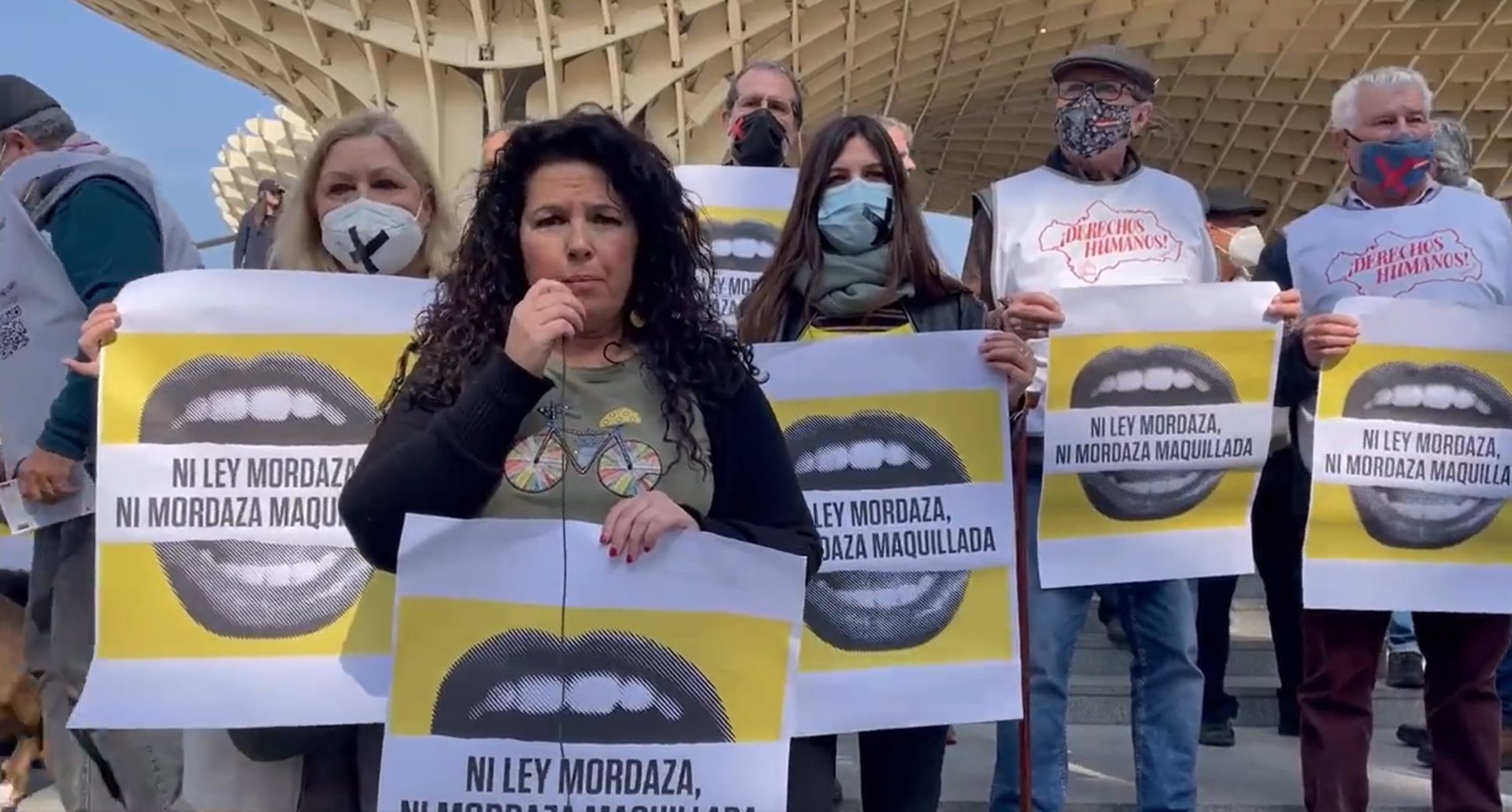 Protestas en Cádiz, Málaga, Granada y Sevilla para derogar la Ley Mordaza porque «es la obligación» del Gobierno