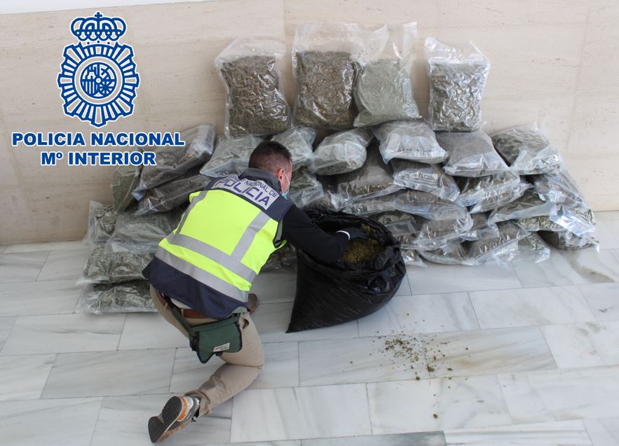 La Policía Nacional detiene a más de 20 personas en febrero por tráfico de drogas