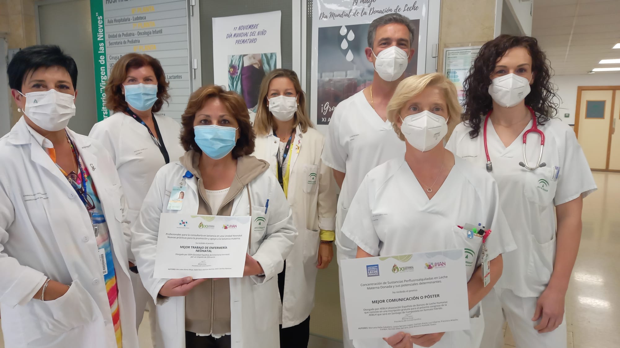 El Hospital Virgen de las Nieves, doblemente premiado por la promoción e investigación sobre lactancia materna