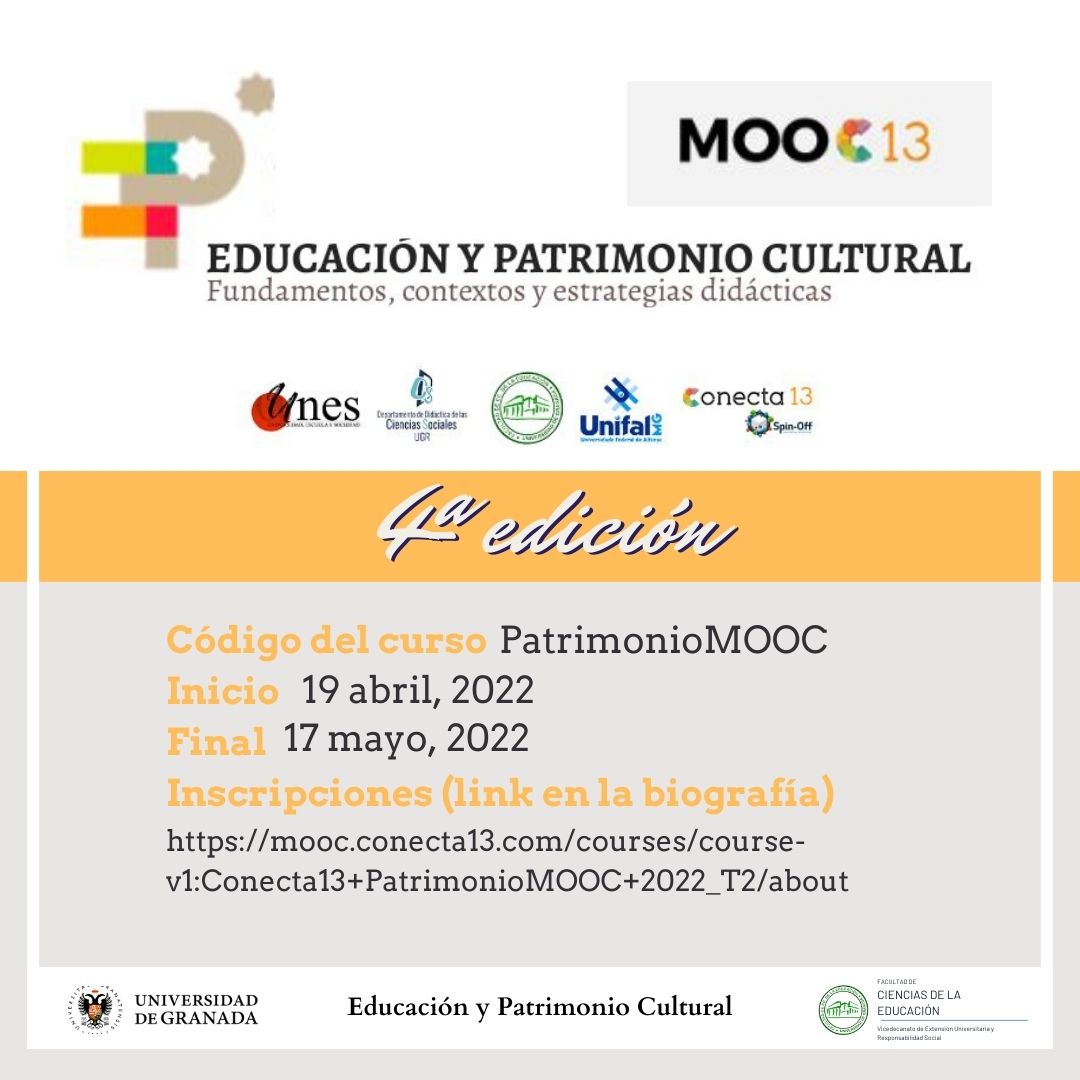 El grupo de investigación Universidad, Escuela y Sociedad de la UGR imparte el MOOC “Educación y Patrimonio Cultural”