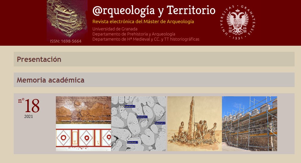 La revista Arqueología y Territorio ofrece al estudiantado del Máster en Arqueología de la UGR una primera toma de contacto con las publicaciones científicas