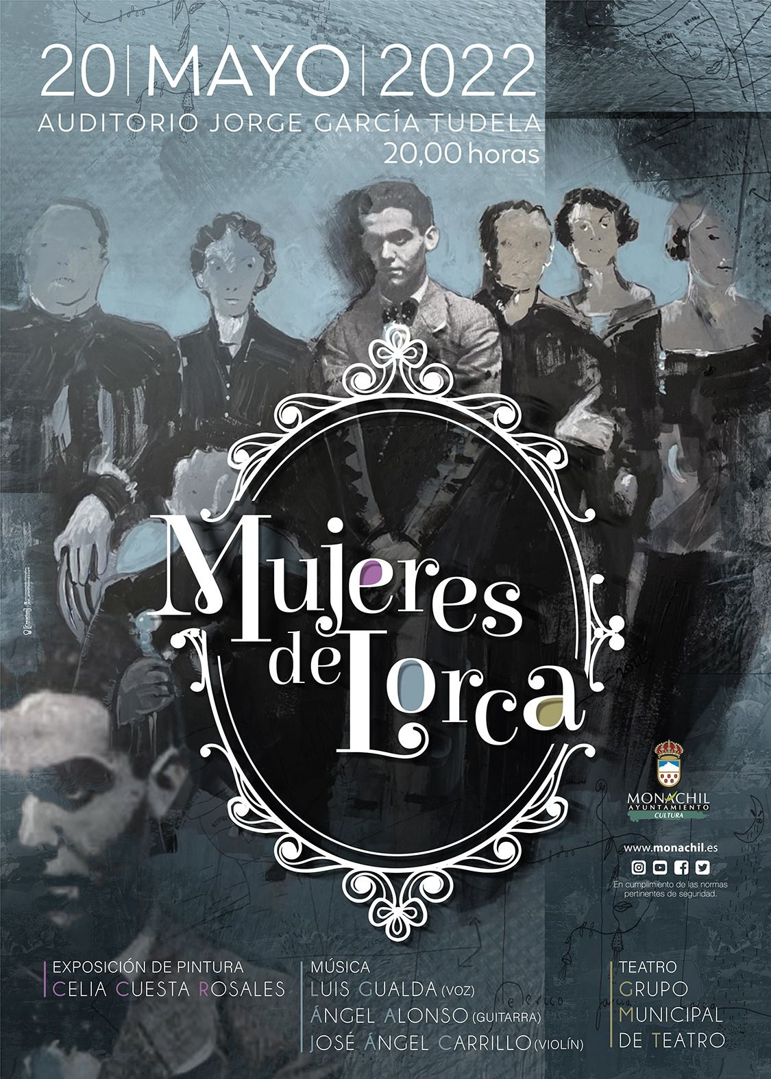 La Casa de la Cultura de Monachil acoge el espectáculo de pintura, música y teatro ‘Mujeres de Lorca’