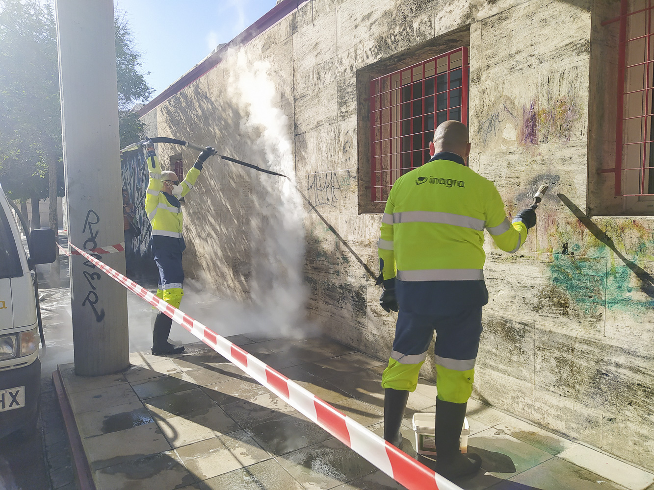 200 edificio municipales se lipiarán de graffitis hasta finales de mayo
