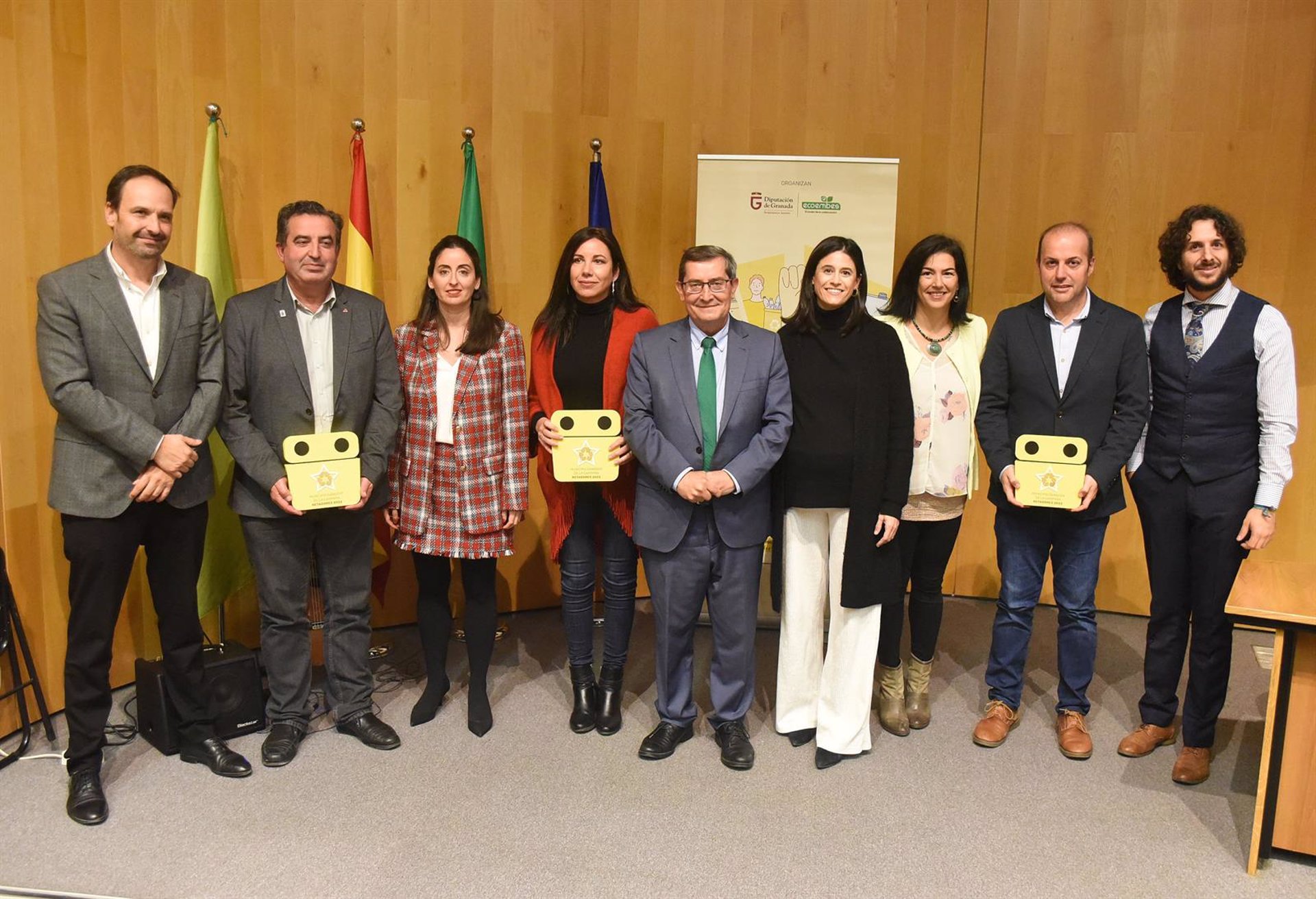 Diputación y Ecoembes premian a los tres municipios más recicladores de envases de la provincia